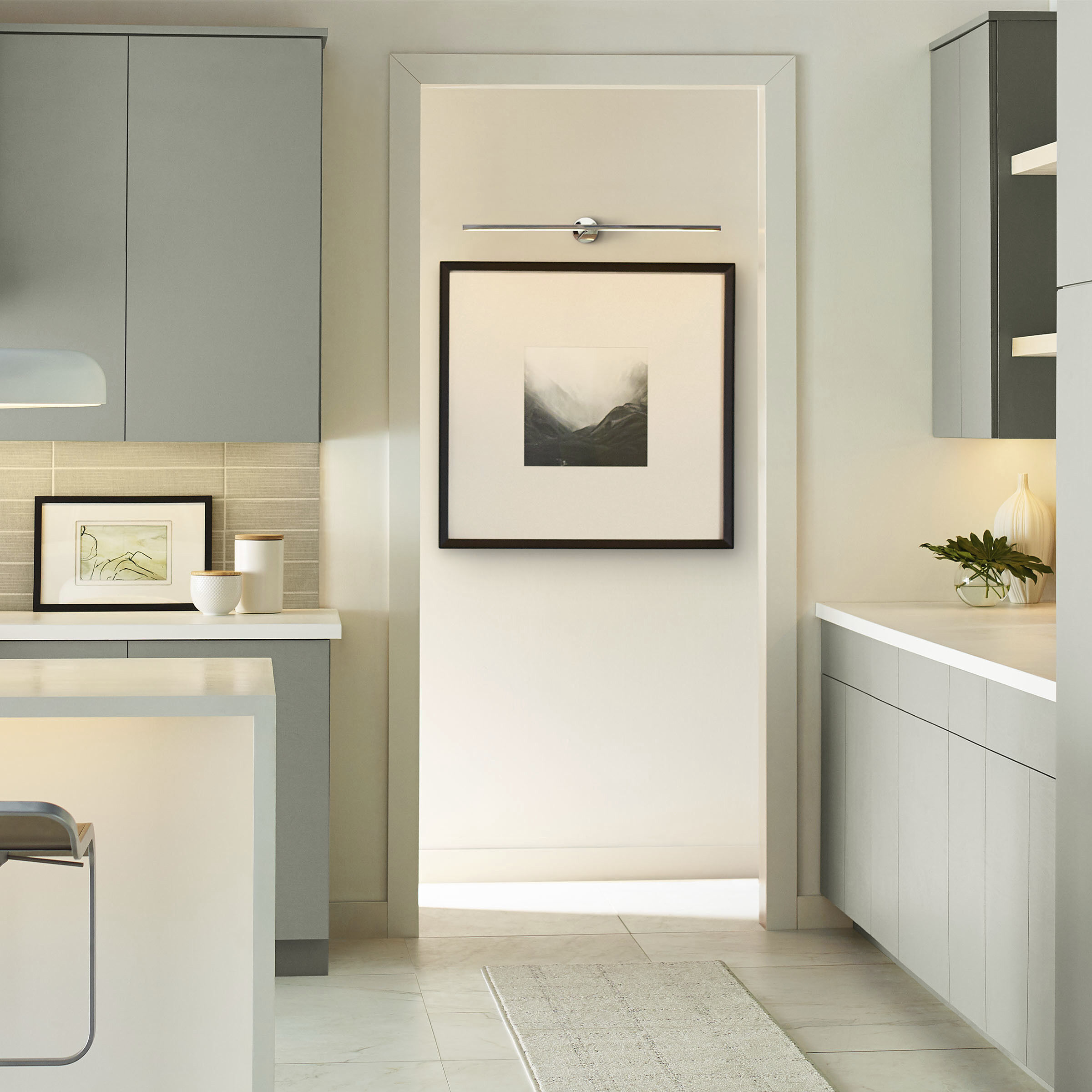 Sean Lavin Modern 20.8 watt Polished Nickel Picture Light Wall Light, Integrated LED