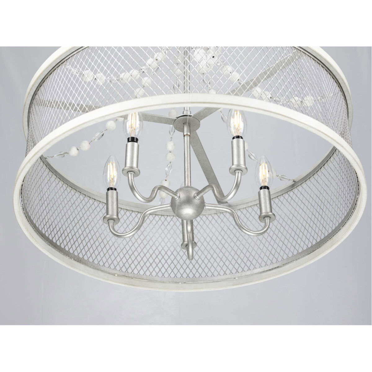 Austelle 5 Light 24 inch Galvanized Chandelier Ceiling Light