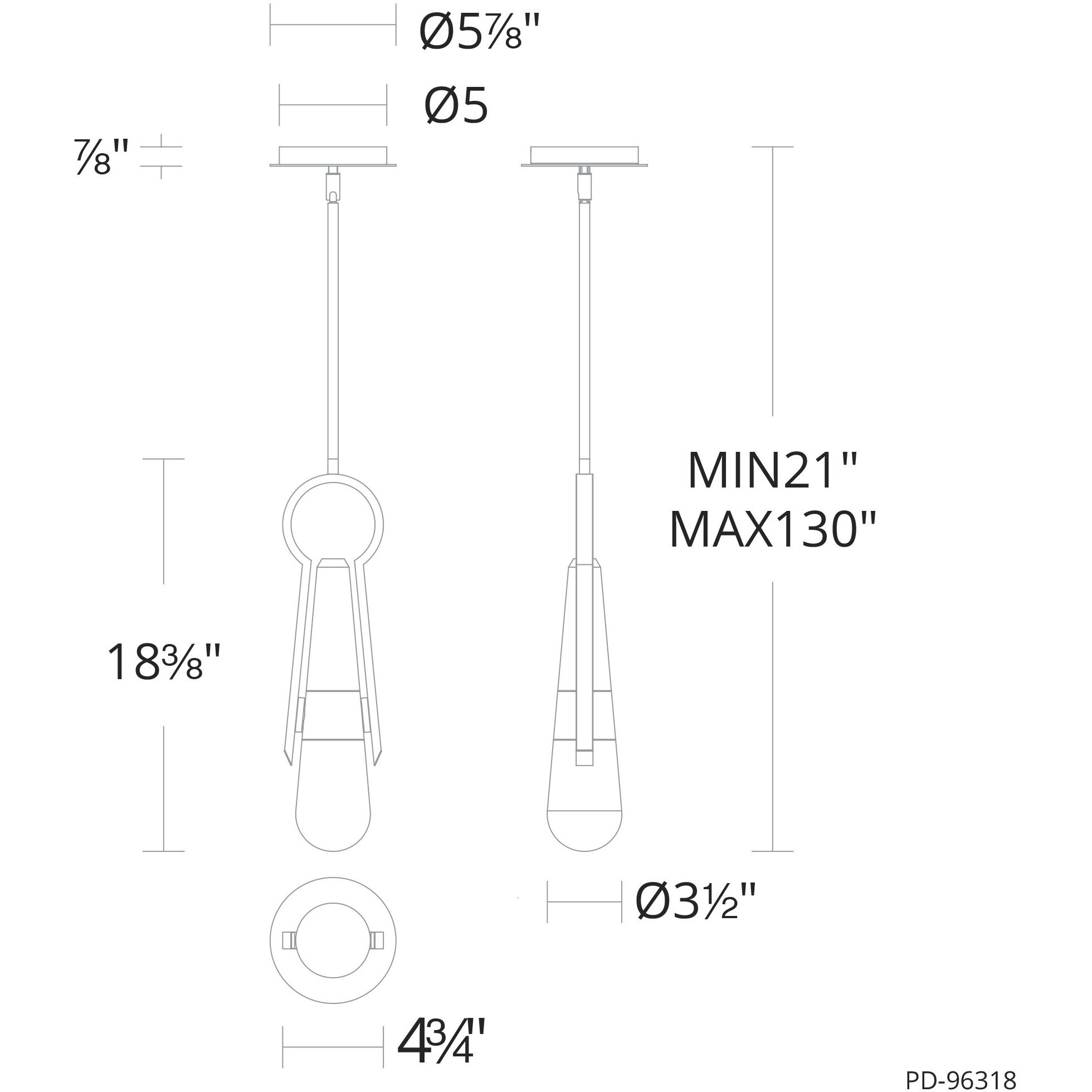 Ezra 2 Light 3.5 inch Black Mini Pendant Ceiling Light