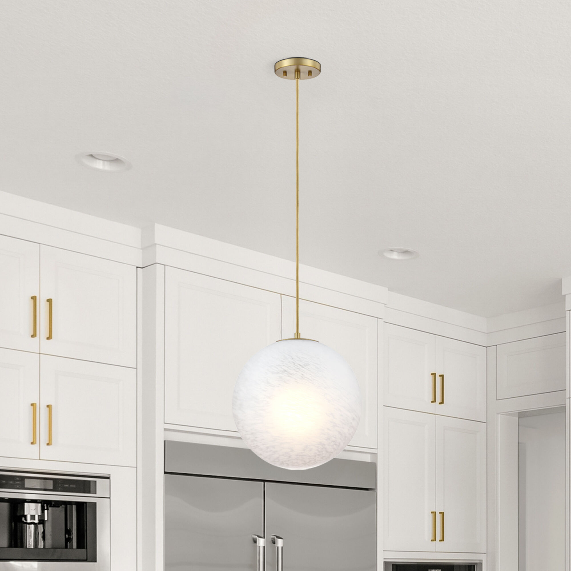 Pixie LED 14 inch Brushed Gold Pendant Ceiling Light