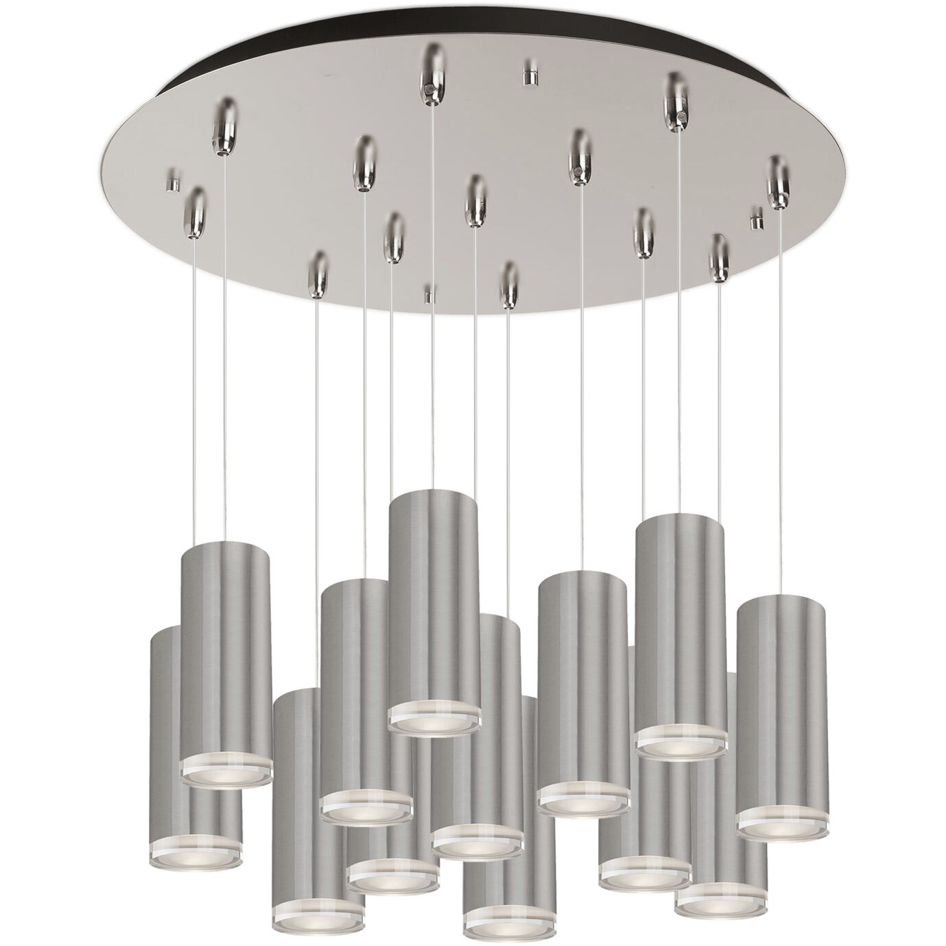 Cameo Multi Pendant Ceiling Light in Brushed Nickel