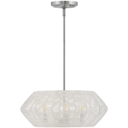 Lisa McDennon Luca 3 Light 21.25 inch Polished Chrome Indoor Chandelier Ceiling Light, Convertible to Semi-Flush