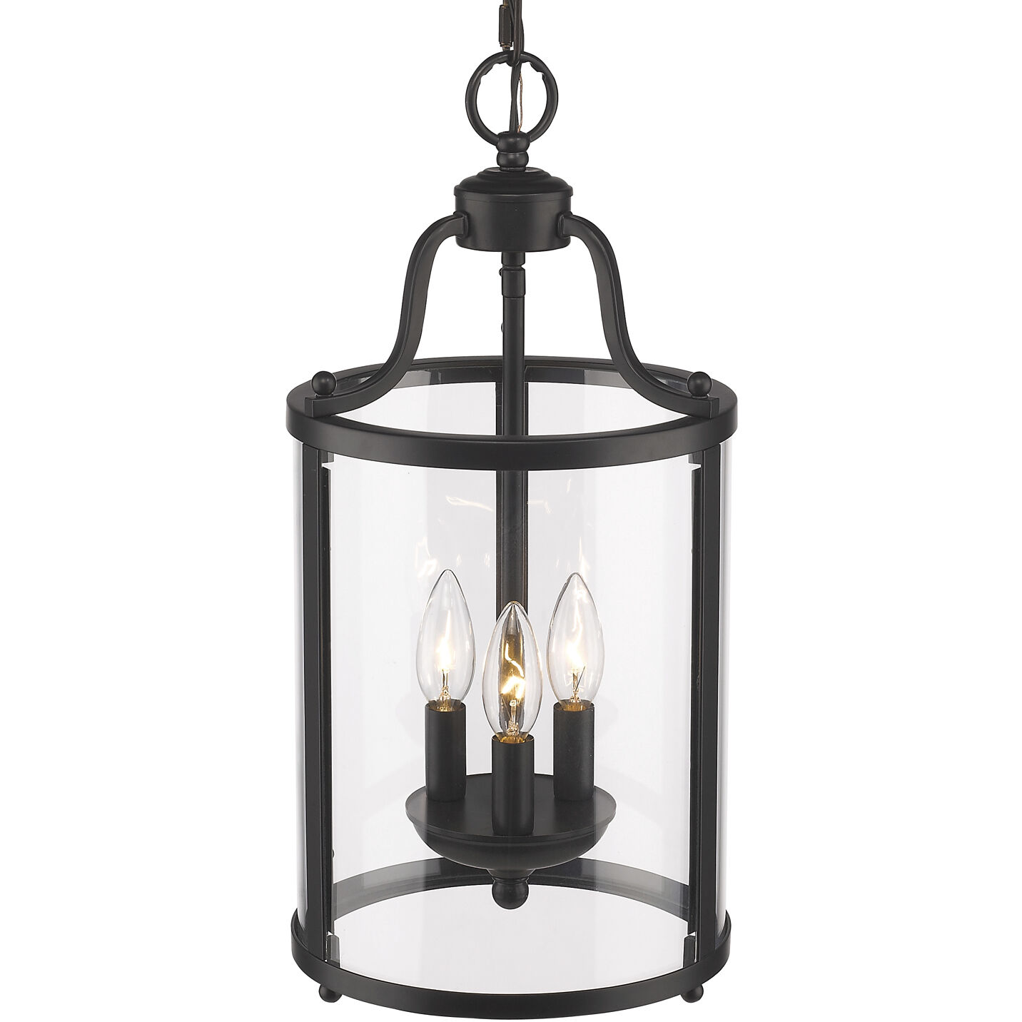 Payton 3 Light 9 inch Matte Black Pendant Ceiling Light, Caged