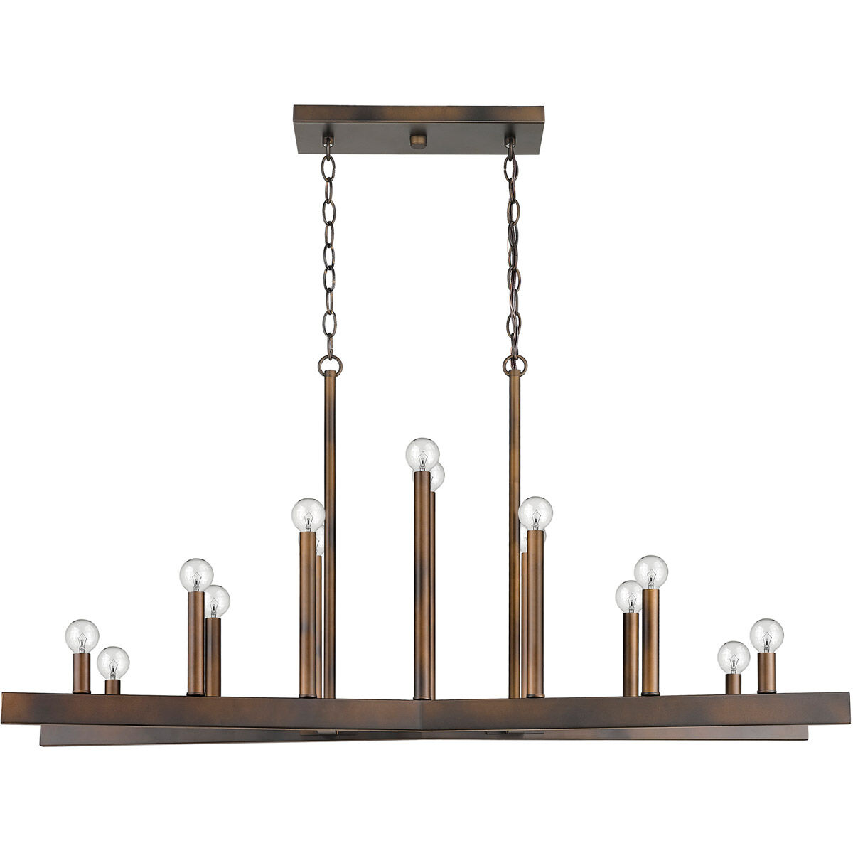 Fallon 14 Light 42 inch Oil Rubbed Bronze Island Pendant Ceiling Light