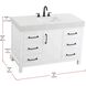 Nathan 48 X 34 inch White Bathroom Vanity Cabinet