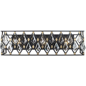 Windsor 3 Light 23.25 inch Carbon/Havana Gold Bath/Vanity Wall Light