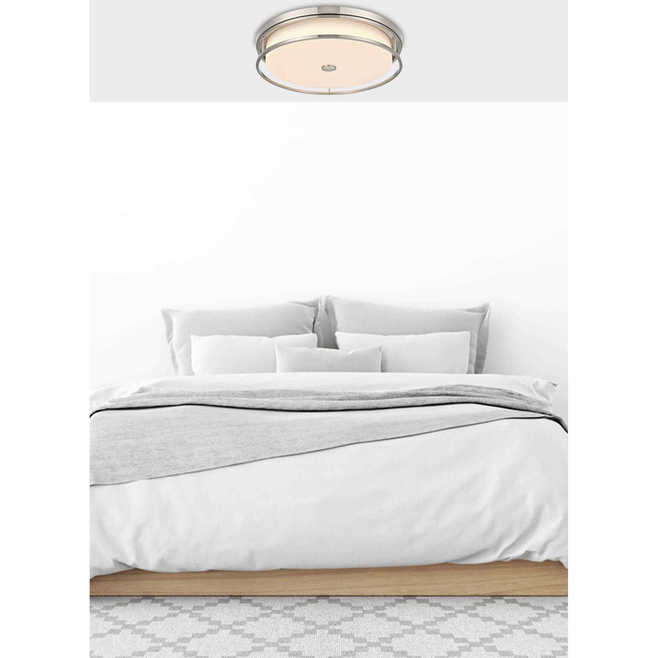 Kolson 20 inch Polished Nickel Flush Mount Ceiling Light