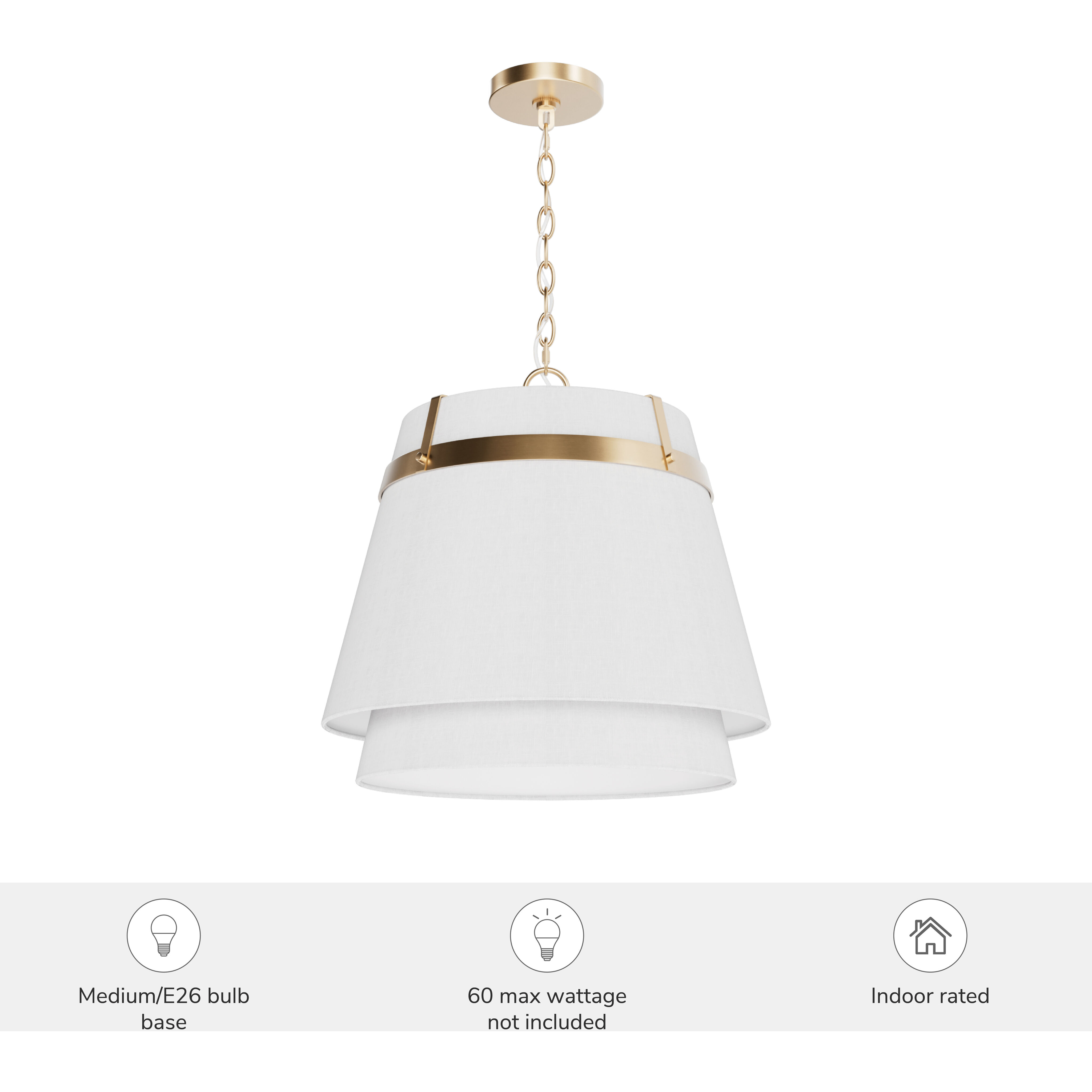 Ada Lee 1 Light 18 inch Alturas Gold Pendant Ceiling Light, Large
