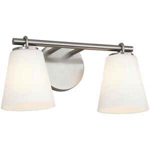 Fusion Collection - Alpino Family 15 inch Brushed Nickel Bath Bar Wall Light