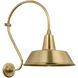 Thomas O'Brien Academy Barn Light LED 24 inch Hand-Rubbed Antique Brass Larrabee Barn Light in 16" Hand-Rubbed Antique Brass Bowers Shade