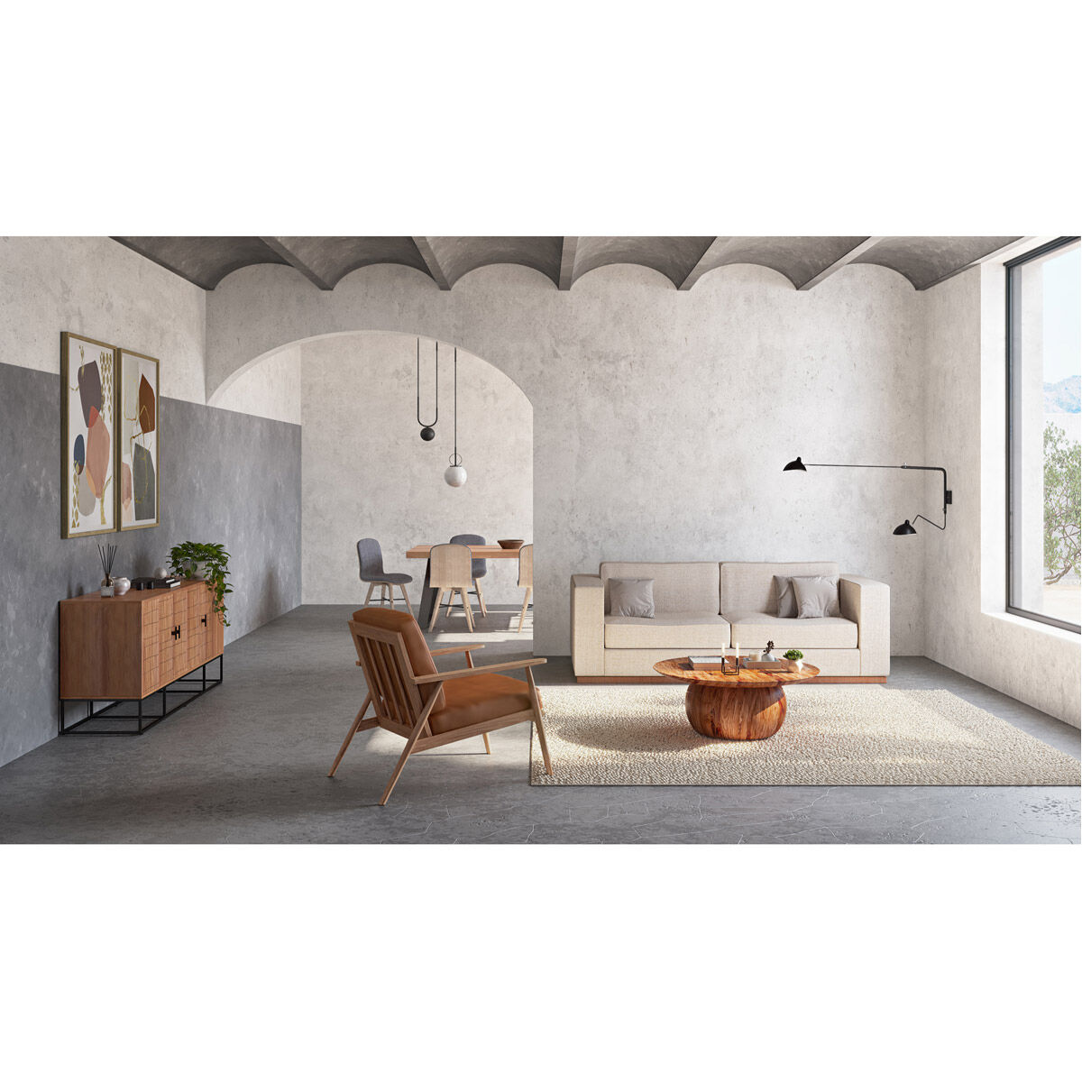 Mila 78.5 X 37.5 inch Natural Dining Table, Rectangular