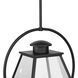 Bradshaw 1 Light 12 inch Textured Black Outdoor Hanging Lantern, Design Series