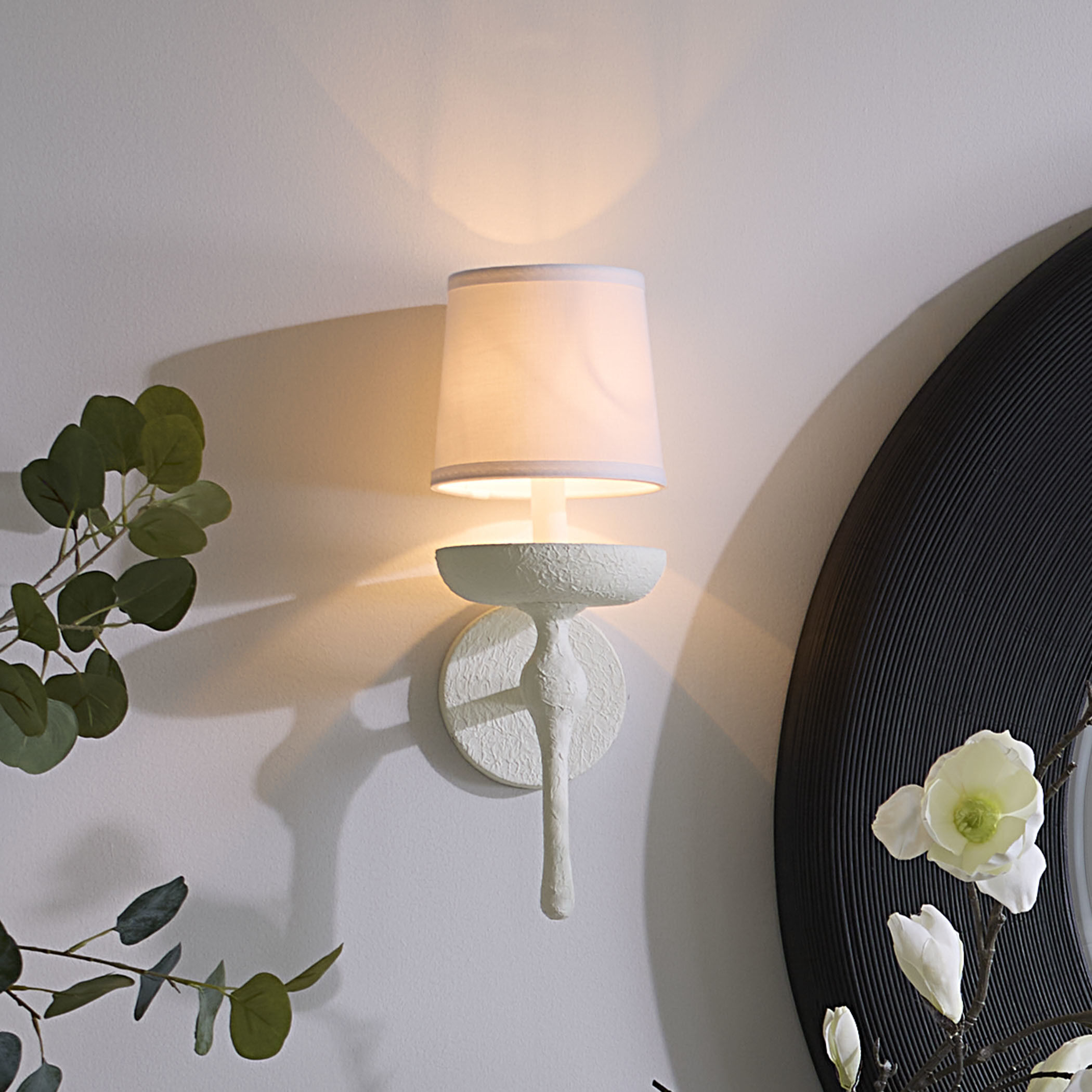 Concord Wall Sconce Wall Light in White Plaster