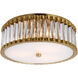 Chapman & Myers Kean LED 14.25 inch Hand-Rubbed Antique Brass Flush Mount Ceiling Light