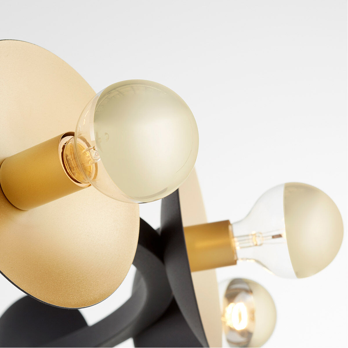 Artemis 12 Light 43 inch Noir and Gold Leaf Chandelier Ceiling Light