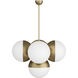 Baptiste 5 Light 30 inch Antique Brass Chandelier Ceiling Light