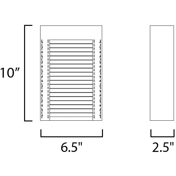 Alcove LED 10 inch Black and Gold Outdoor Wall Sconce