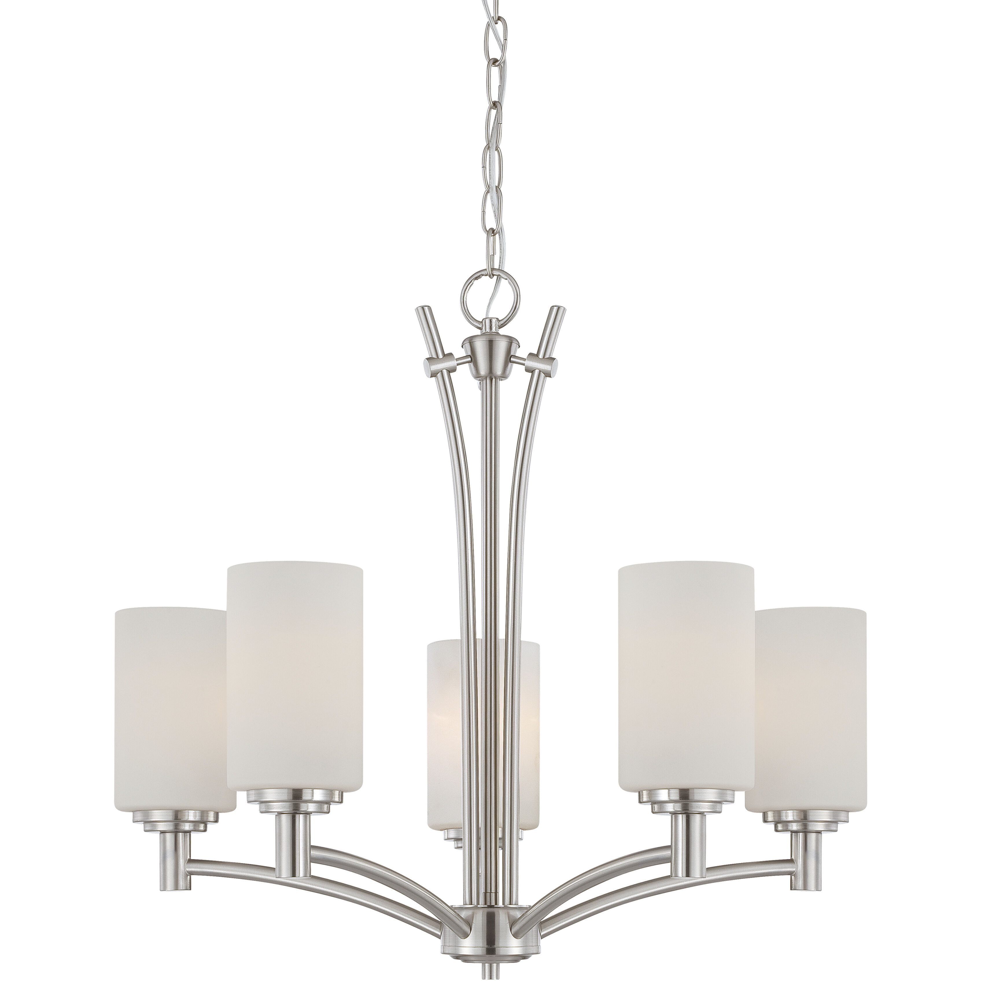 Pittman 5 Light 24 inch Brushed Nickel Chandelier Ceiling Light