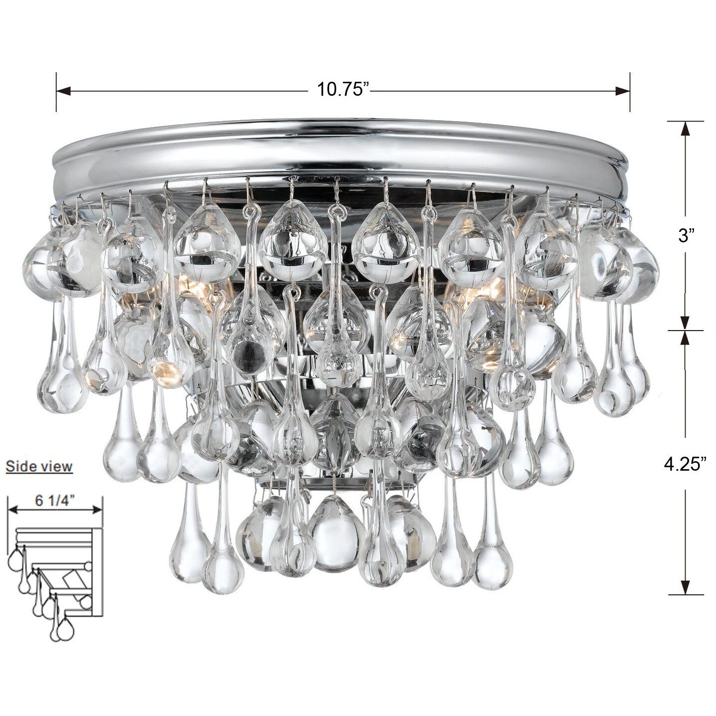 Calypso Bath Wall Light in Polished Chrome