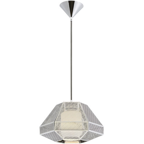 Recinto 1 Light 12 inch Chrome Pendant Ceiling Light, Large
