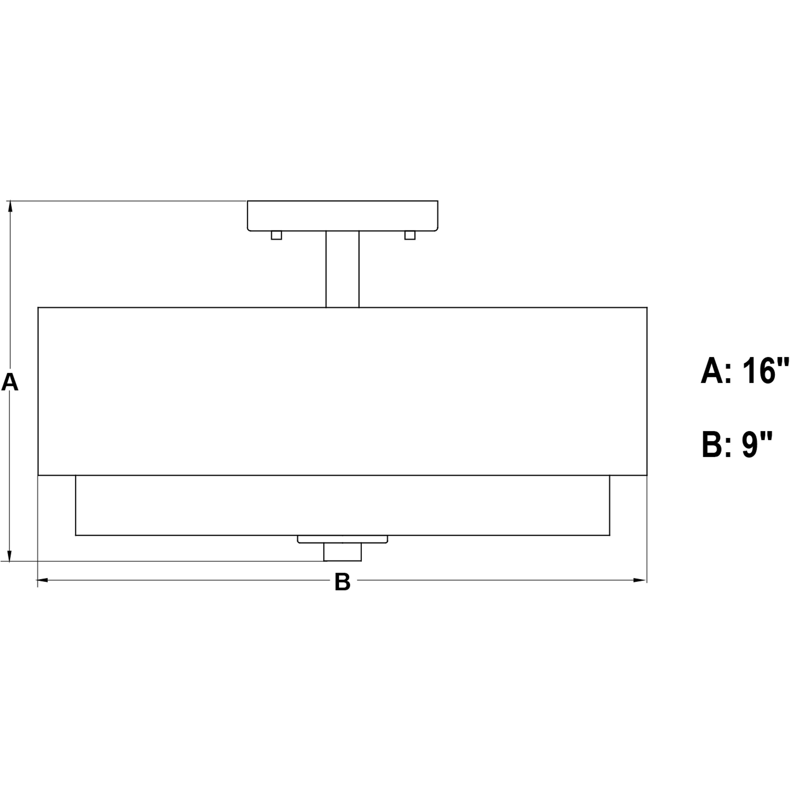 Burnaby LED 16 inch Matte Brass Semi-Flush Mount Ceiling Light