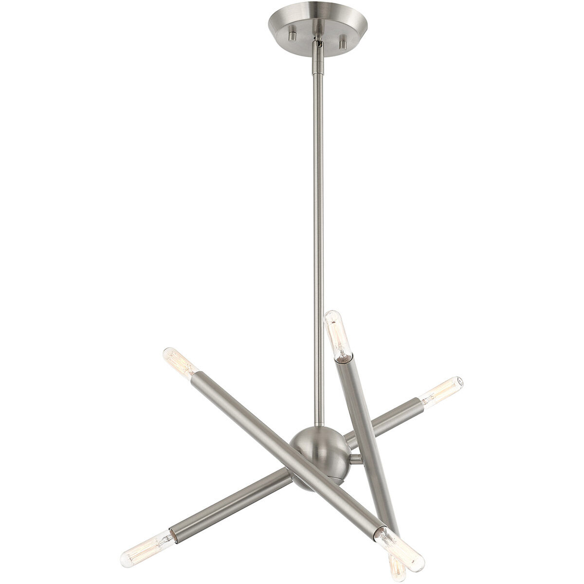 Soho 6 Light 13 inch Brushed Nickel Chandelier Ceiling Light