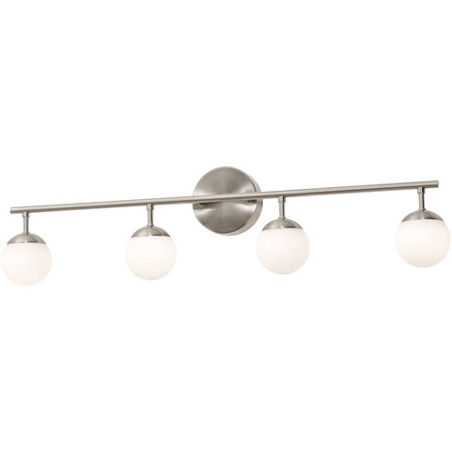 Pearl 4 Light 32 inch Satin Nickel Vanity Light Wall Light