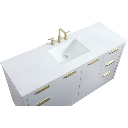Blake 60 X 22 X 34 inch Grey Vanity Sink Set