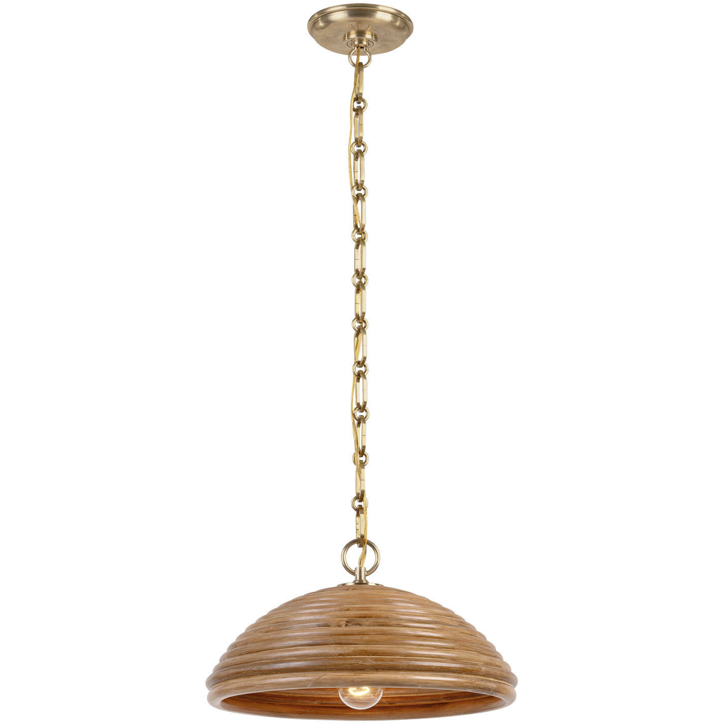 Suzanne Kasler Emerson LED 15.75 inch Hand-Rubbed Antique Brass Pendant Ceiling Light