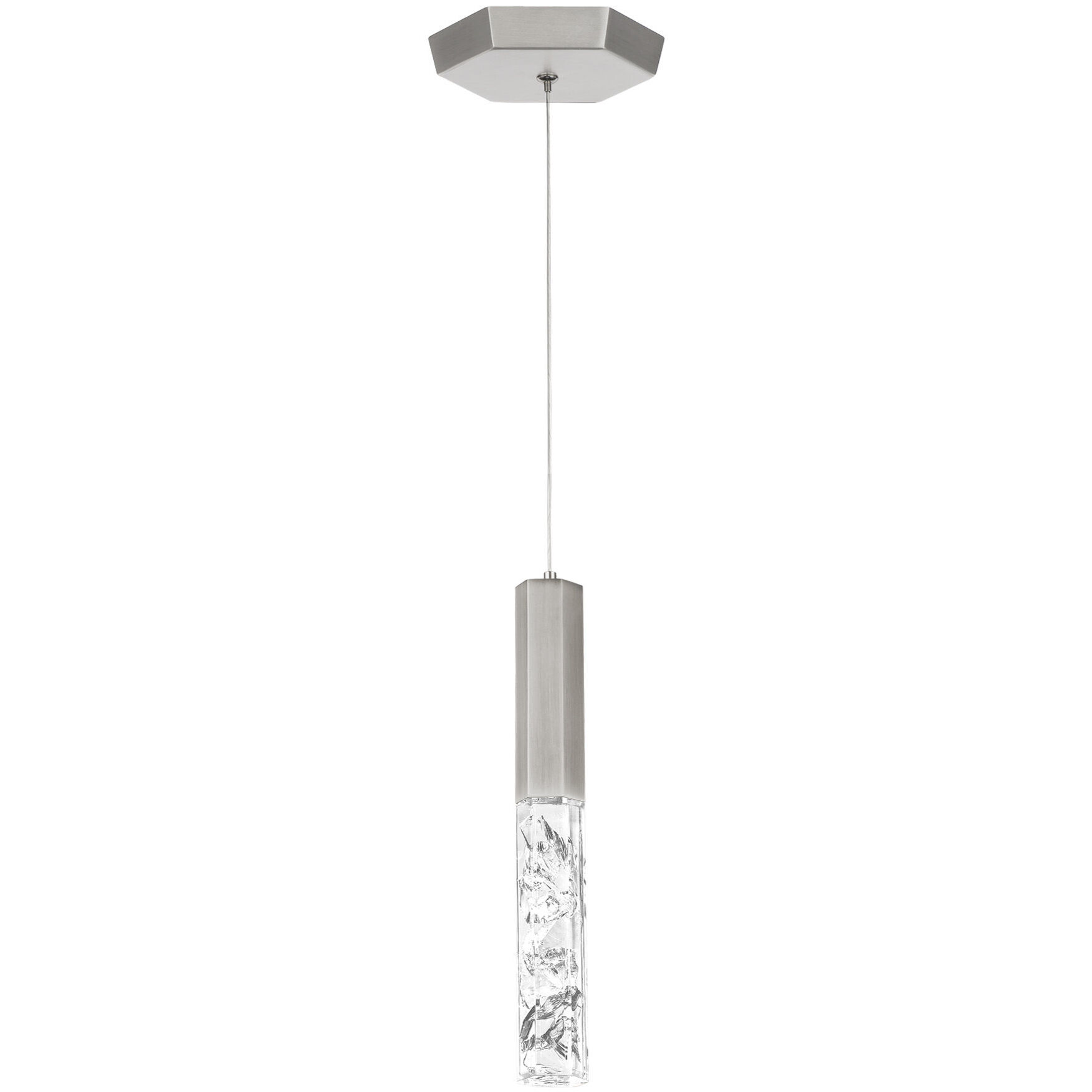 Basalt LED 15 inch Brushed Nickel Mini Pendant Ceiling Light