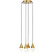 Sean Lavin Turret LED Natural Brass Chandelier Ceiling Light, Integrated LED