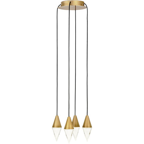 Sean Lavin Turret LED Natural Brass Chandelier Ceiling Light, Integrated LED