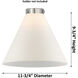 X-Large Cone Matte White Cased Glass, X-Large, Cone