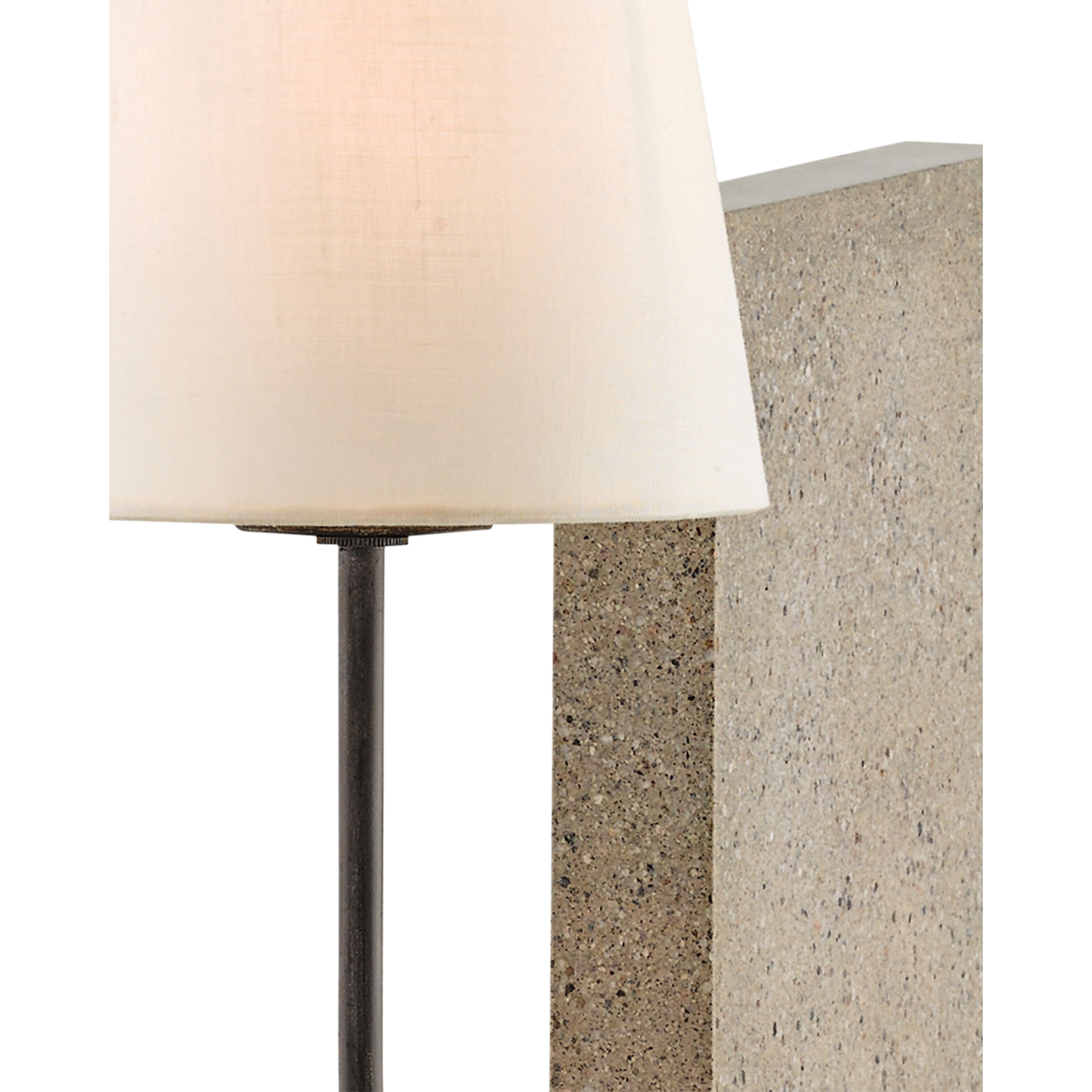 Oldknow 16 inch 25 watt Polished Concrete/Aged Steel Bookcase Lamp Portable Light