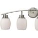 Casual Mission 4 Light 28 inch Brushed Nickel Vanity Light Wall Light