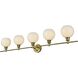 Collier 5 Light 47 inch Satin Gold Bath Sconce Wall Light