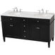 Park Avenue 60 X 21.5 X 35 inch Black Vanity Sink Set