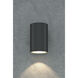 Outdoor Cylinder LED Wall Sconce Wall Light in Anthracite