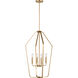Kennan 4 Light 18.88 inch Satin Brass Chandelier Ceiling Light