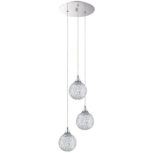 Solaro 3 Light 11 inch Chrome Pendant Ceiling Light