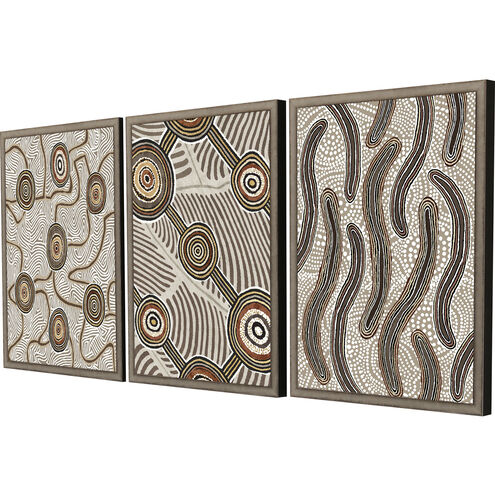 Huzi Brown and Black and White Framed Art