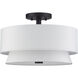 Fontana 3 Light 15 inch Bronze Semi-Flush Ceiling Light