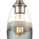Saronic Gulf 1 Light 5 inch Satin Nickel with Smoke Swirl Multi Pendant Ceiling Light, Configurable
