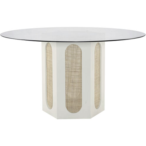 Clearwater 54 X 54 inch Shoji White with Natural and Clear Dining Table