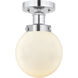 Beacon 1 Light 6.5 inch Polished Chrome Semi-Flush Mount Ceiling Light