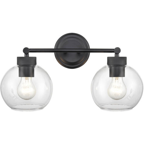 Jonatan 2 Light 16 inch Matte Black Vanity Light Wall Light
