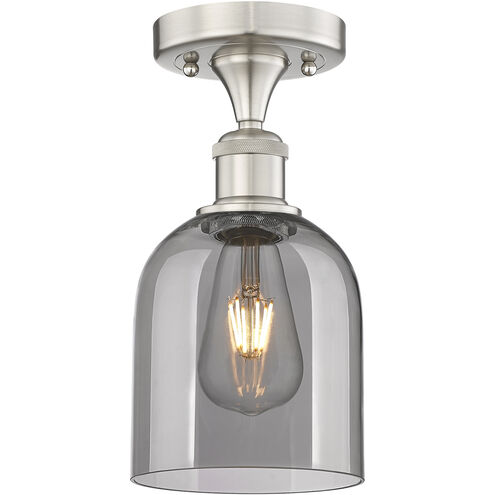 Edison Bella 1 Light 5.5 inch Brushed Satin Nickel Semi-Flush Mount Ceiling Light