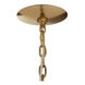 Lotus 3 Light 33 inch Antique Brass Pendant Ceiling Light