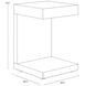 Bachelor 23.5 X 16 inch High Gloss White End Table