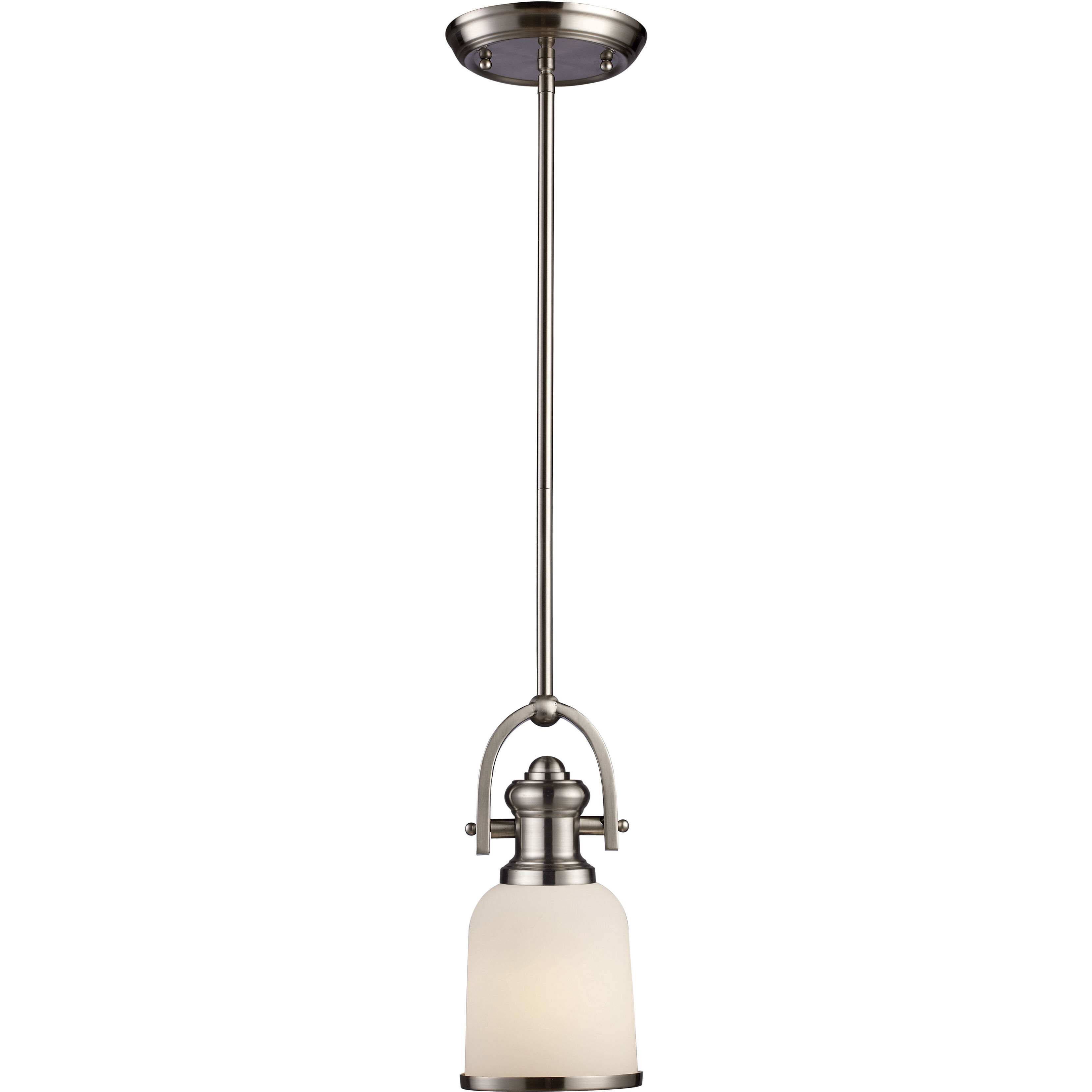 Brooksdale 1 Light 5 inch Satin Nickel Pendant Ceiling Light